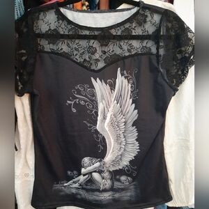 Angel top with laced detail